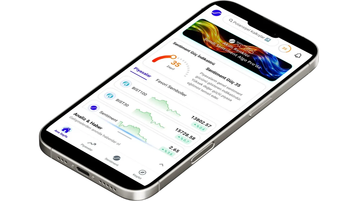 Sentiment Algo Pro mobil uygulama ekran görüntüsü